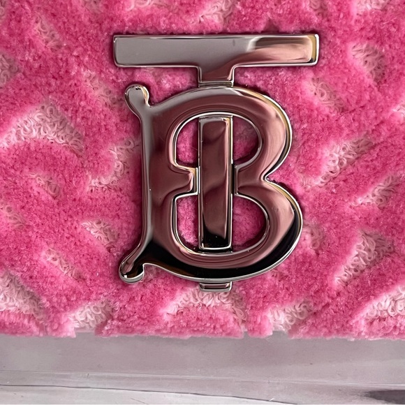 🔴SOLD🔴 BURBERRY Small Lola TB Terry Cloth Crossbody Bag - Picture 16 of 16